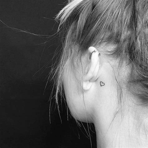 broken heart tattoo behind ear|50+ Heart Tattoos You’ll Absolutely Love